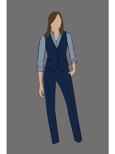 Uniform Shirt Ladies Blue/White Stripe (NY Regency Bar and Grill - PM Server/Busser/Bartender)