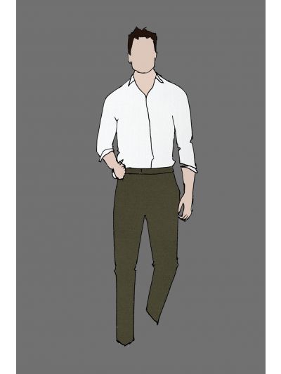 Uniform Shirt Male White  (Front Desk & Concierge)