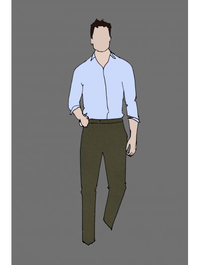 Uniform Shirt Male Blue (The Regency AM Server, Busser)