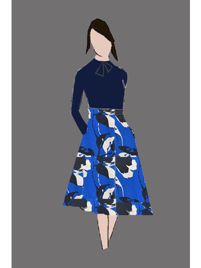 Uniform Floral Skirt (NY Regency Bar and Grill)