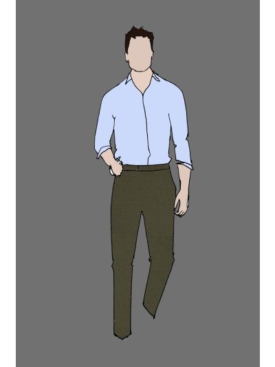 Uniform Shirt Male Light Blue (Guest Services)